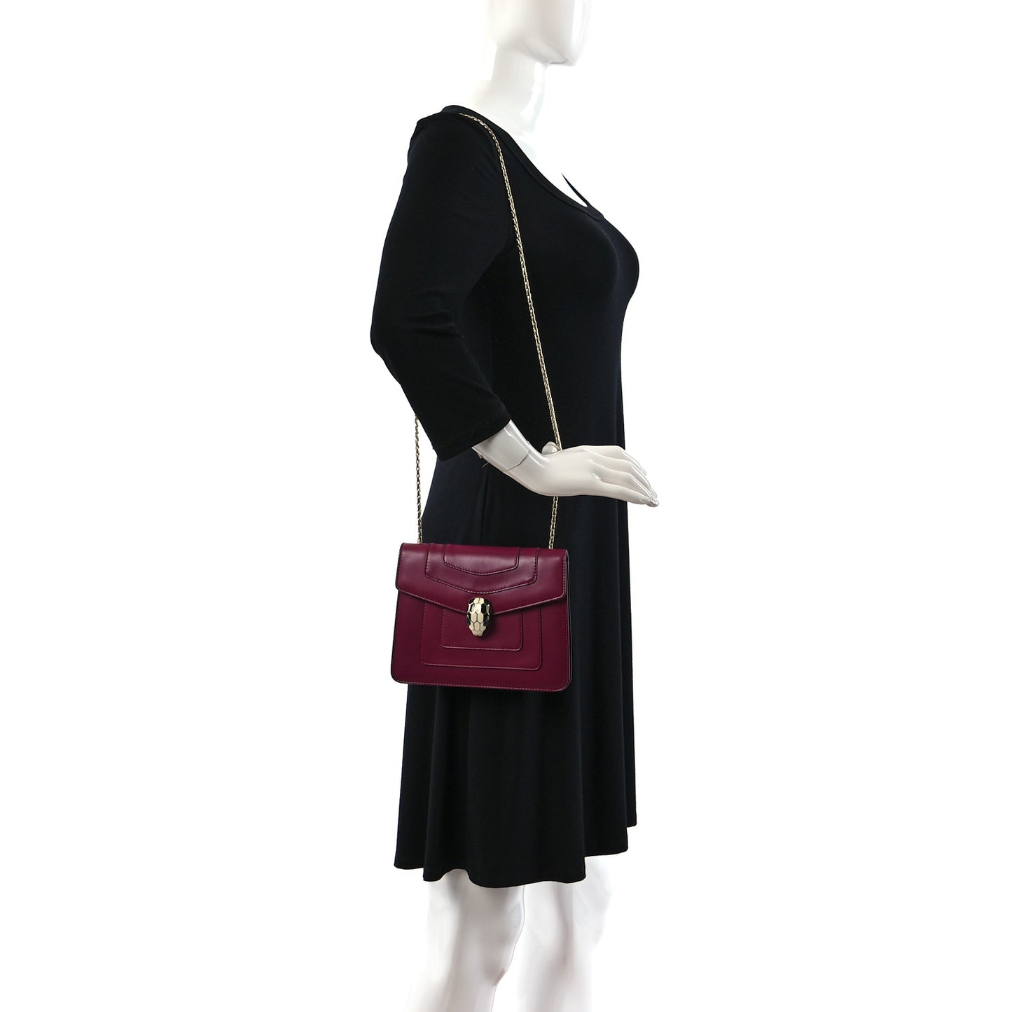 Calfskin Serpenti Forever Crossbody Bag Plum