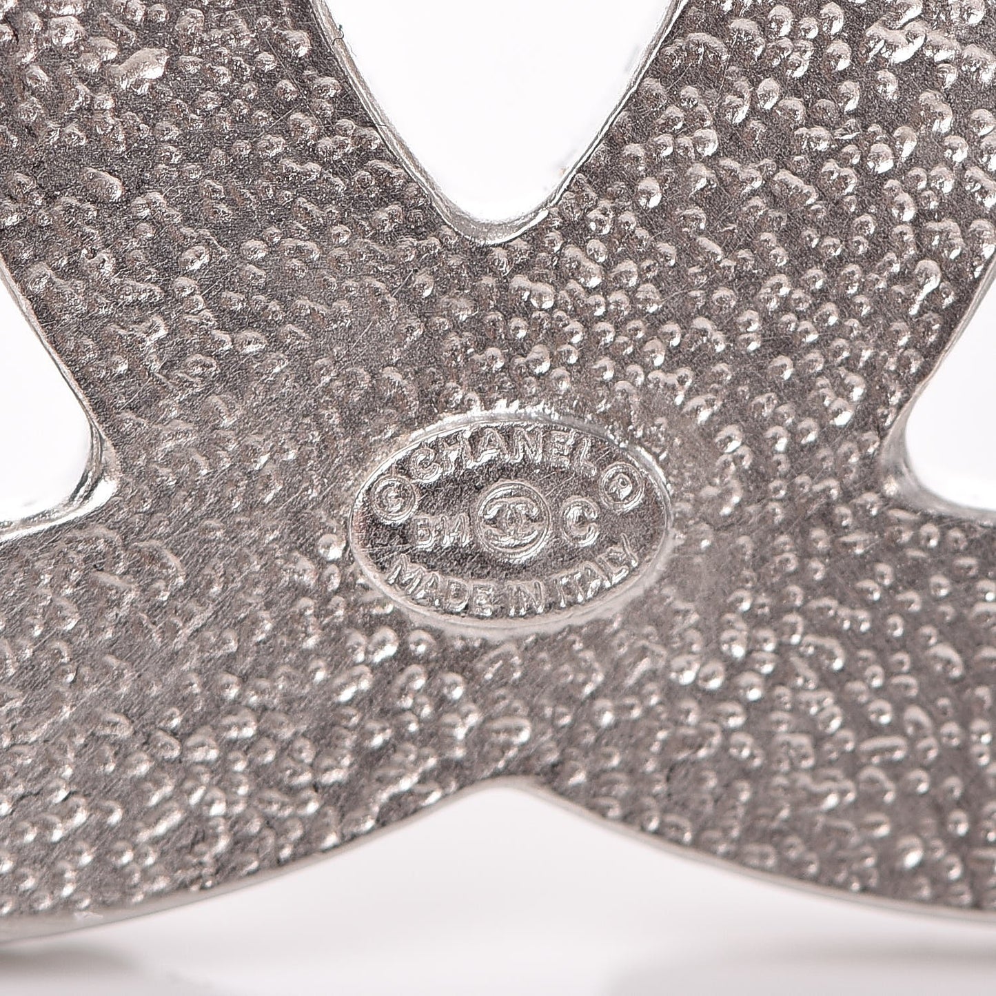 Baguette Crystal CC Brooch Silver