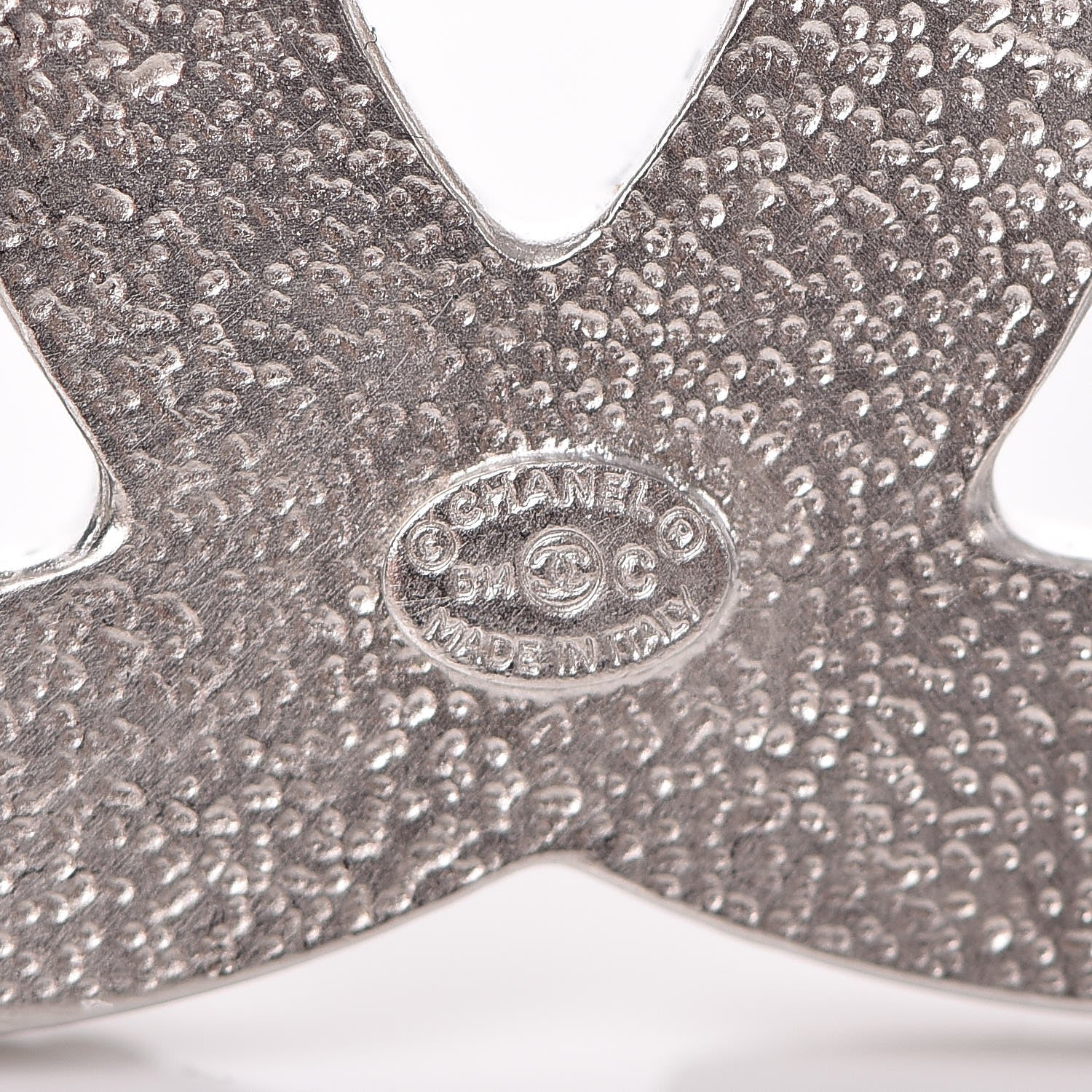 Chanel Baguette Crystal CC Brooch Silver 4 of 5
