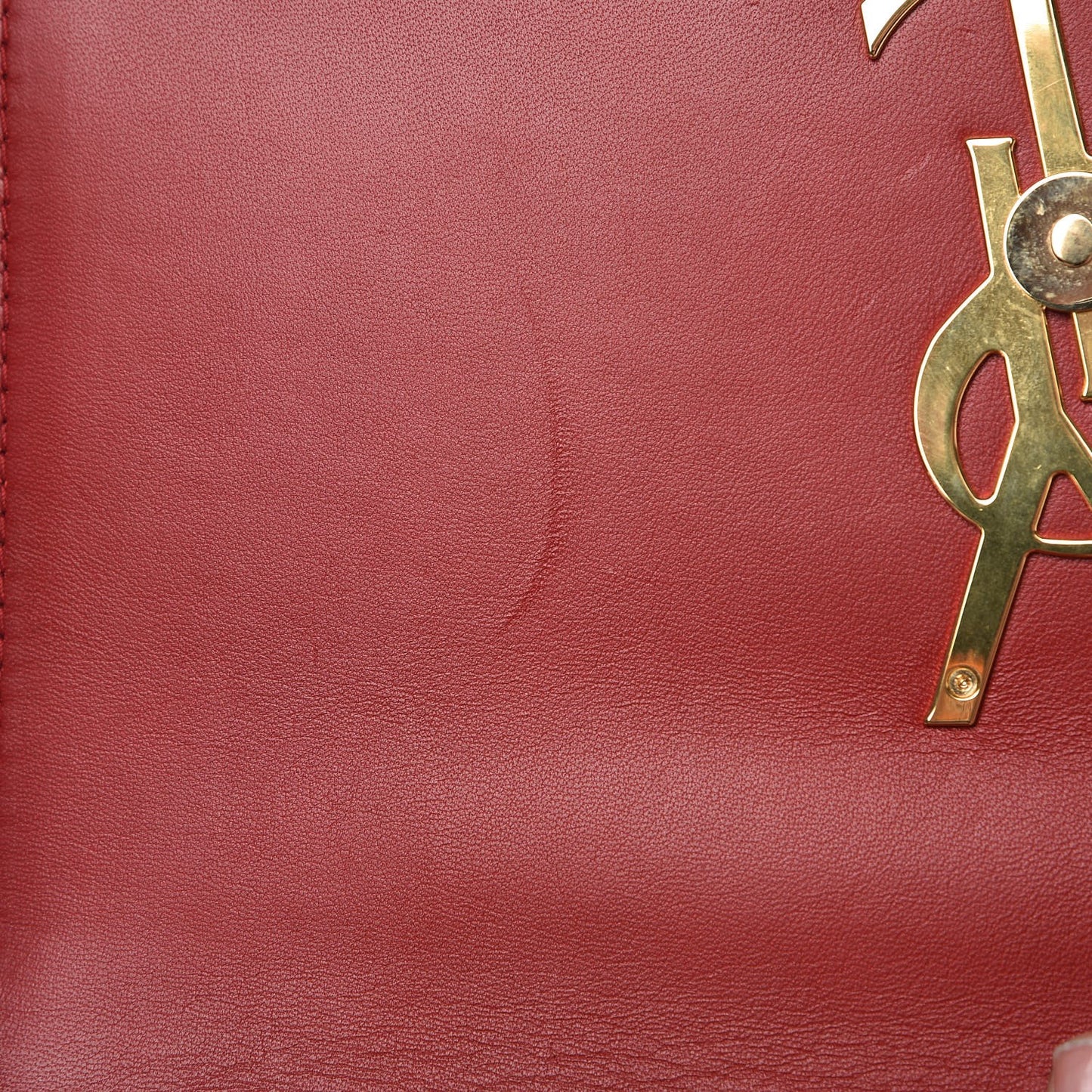 Lambskin Matelasse Monogram Large Vicky Chain Bag Rouge Eros
