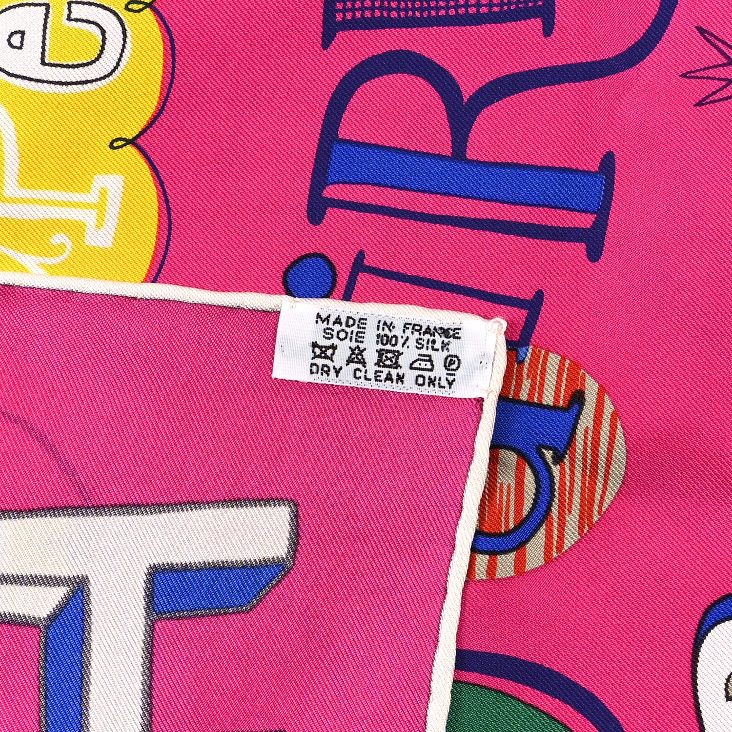 Hermes Silk Les Confessions Scarf 90 Fuchsia 4 of 4