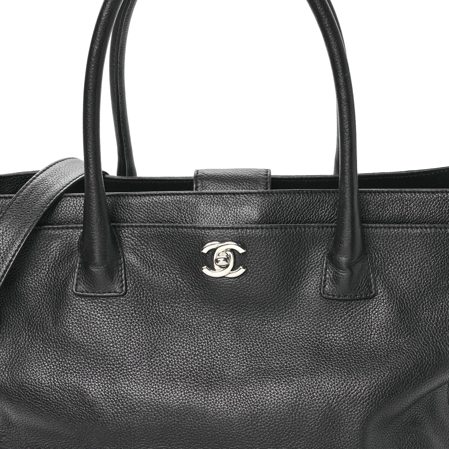 Chanel Calfskin Cerf Executive Shopper Tote Black 8 of 11
