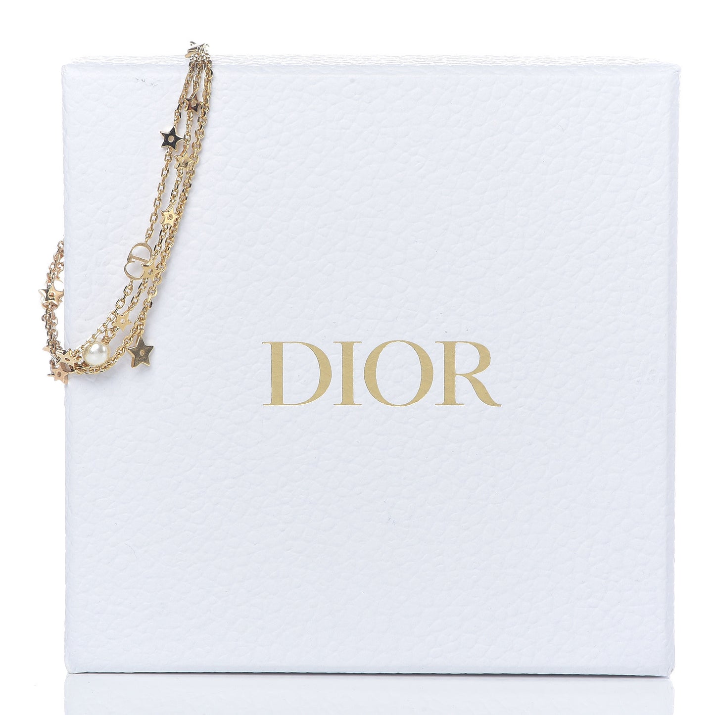 Metal Pearl Star CD Bracelet Gold