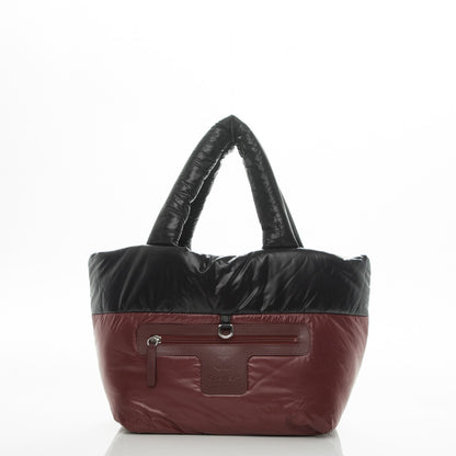 Chanel Nylon Quilted Coco Cocoon Medium Reversible Tote Black Red 5 of 7