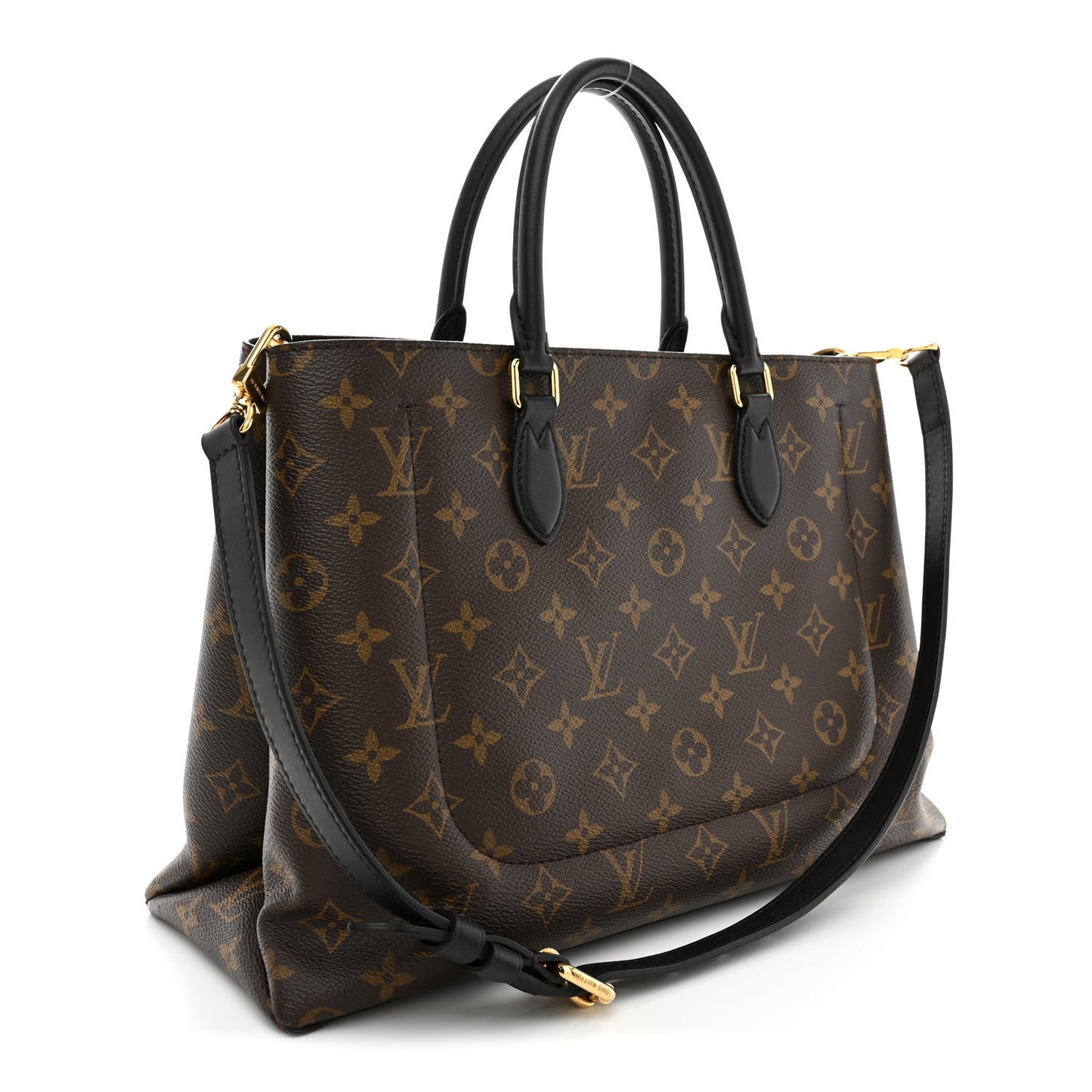 Monogram Flower Tote Black