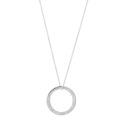 Tiffany Sterling Silver 1837 Circle Pendant Necklace 1 of 4