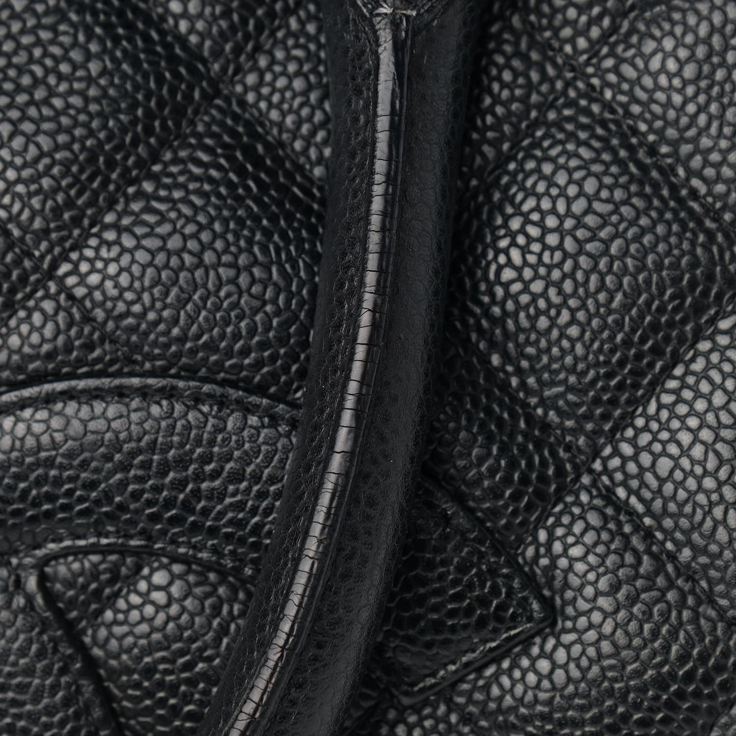 Caviar Quilted Large Bowler Black
