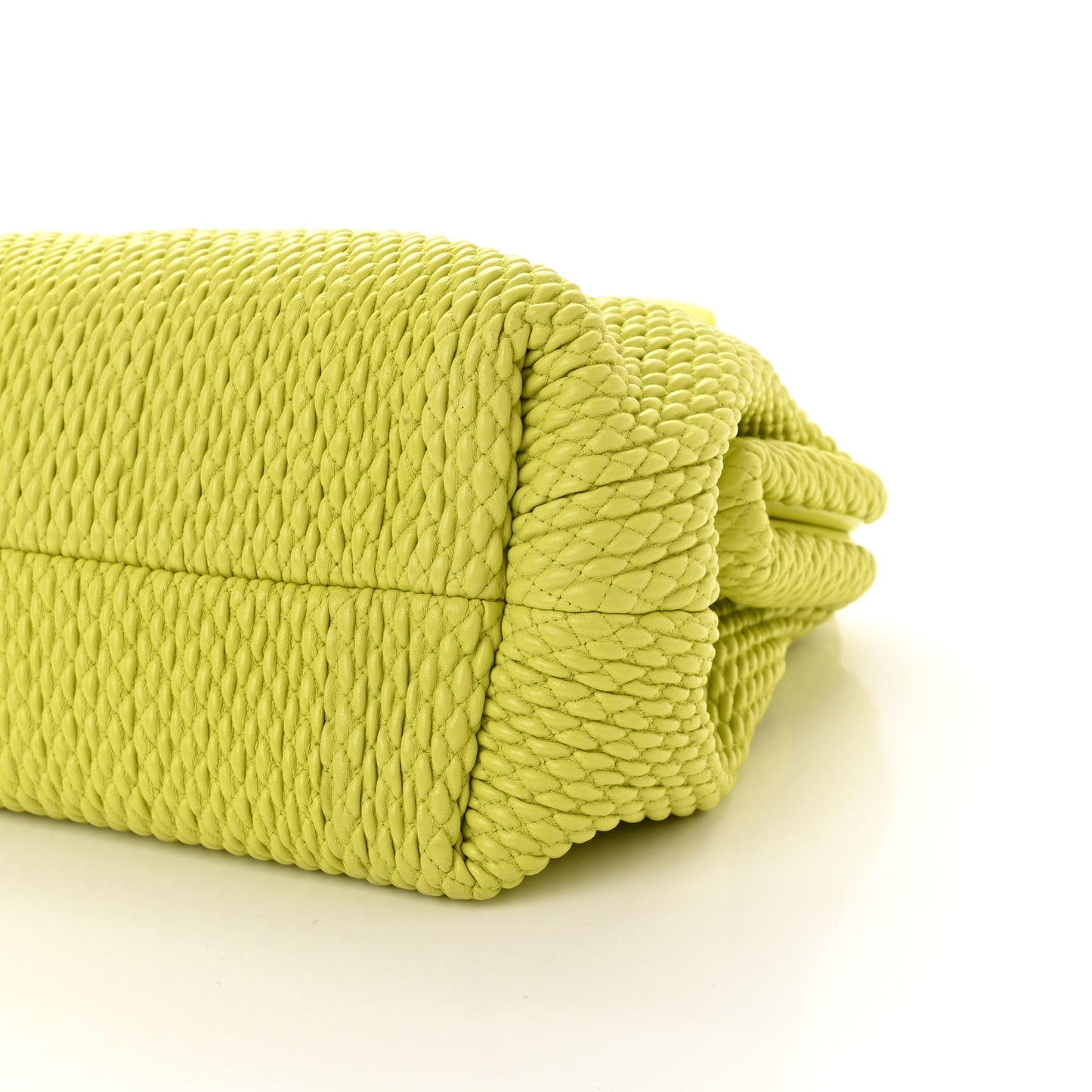 Lambskin Knit Large The Point Triangle Bag Seagrass