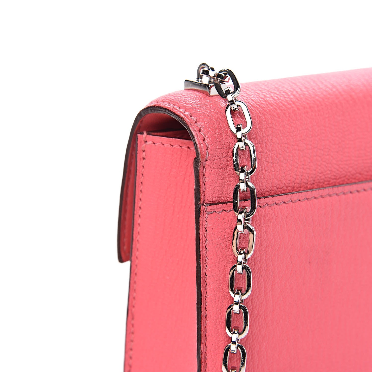 Hermes Chevre Chamkila Mini Verrou Chaine Bag Rose Lipstick 12 of 13