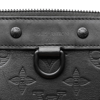 Louis Vuitton Calfskin Monogram Shadow Discovery Pochette PM Black 5 of 6