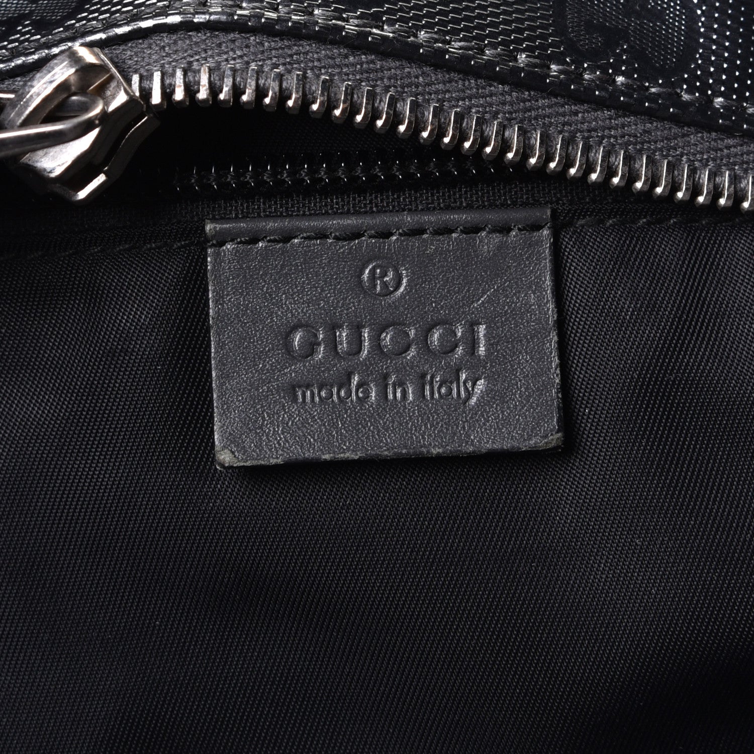 Gucci Imprime Monogram Large Zippered Shopping Tote Pewter 7 of 7