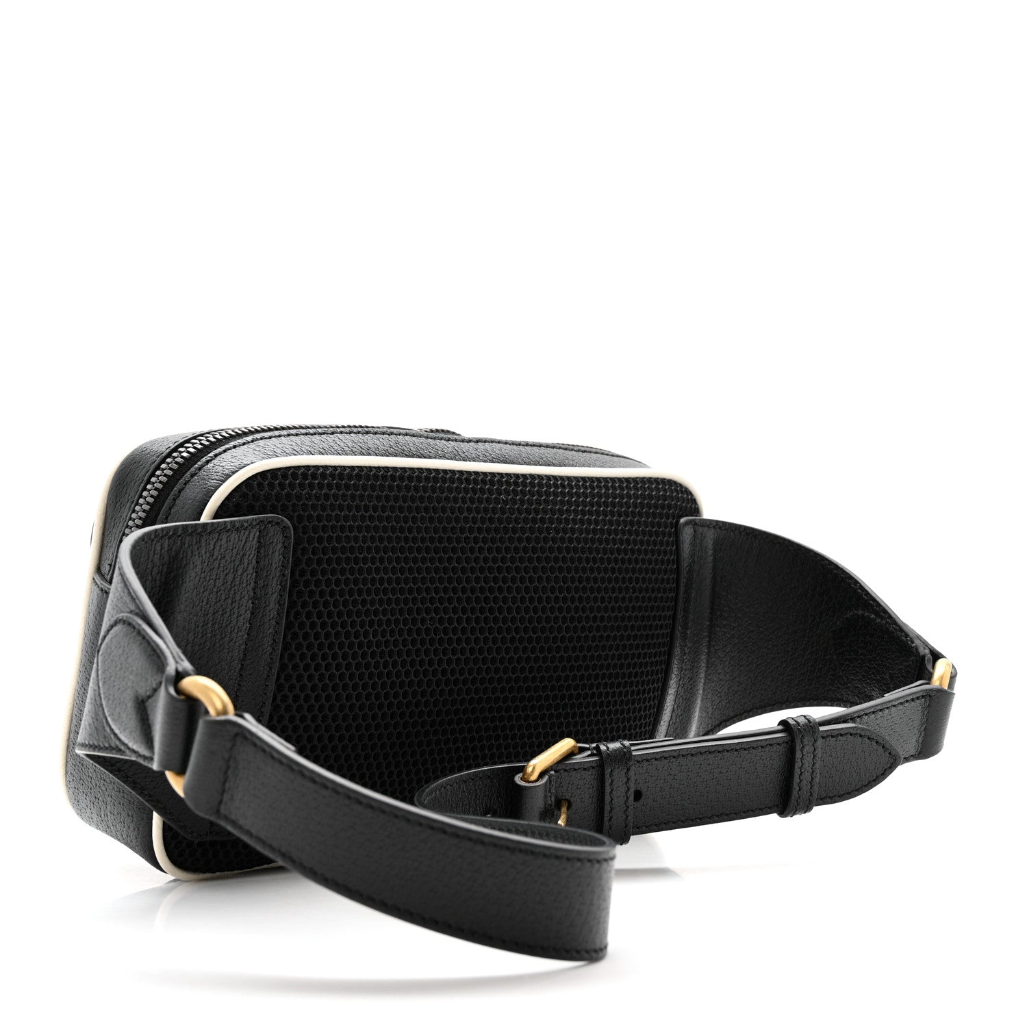 Gucci X ADIDAS Textured Dollar Calfskin Belt Bag Black 3 of 11
