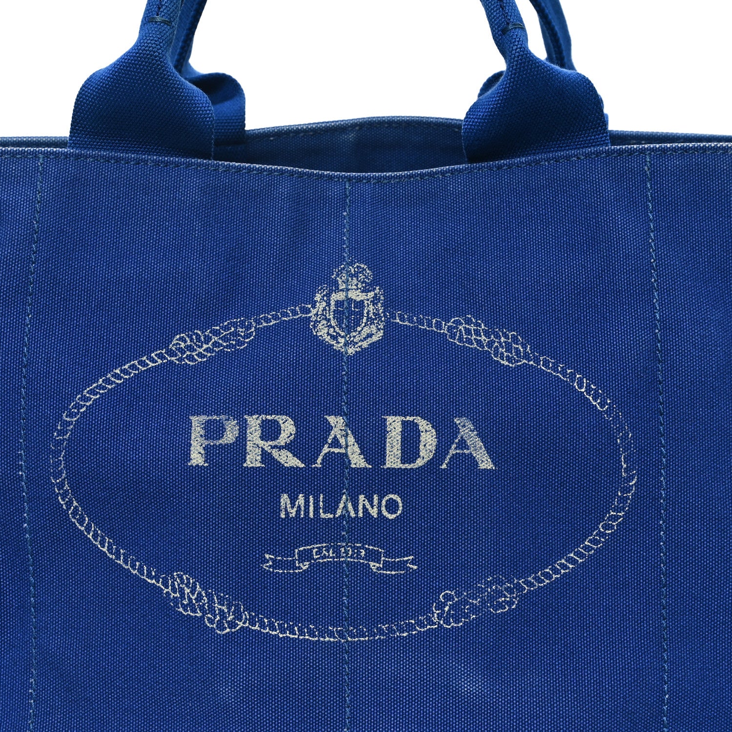 Prada Canapa Logo Tote Cobalto 7 of 12