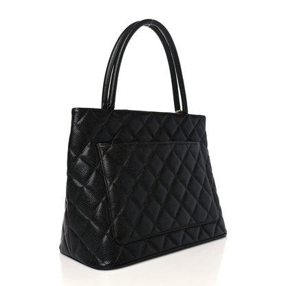 Chanel Caviar Quilted Medallion Tote Black 4 of 10