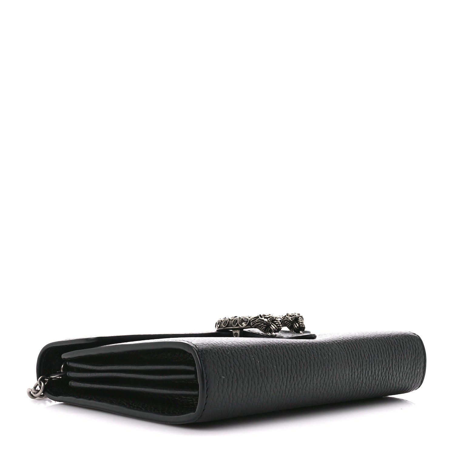 Gucci Calfskin Mini Dionysus Chain Wallet Black 4 of 10