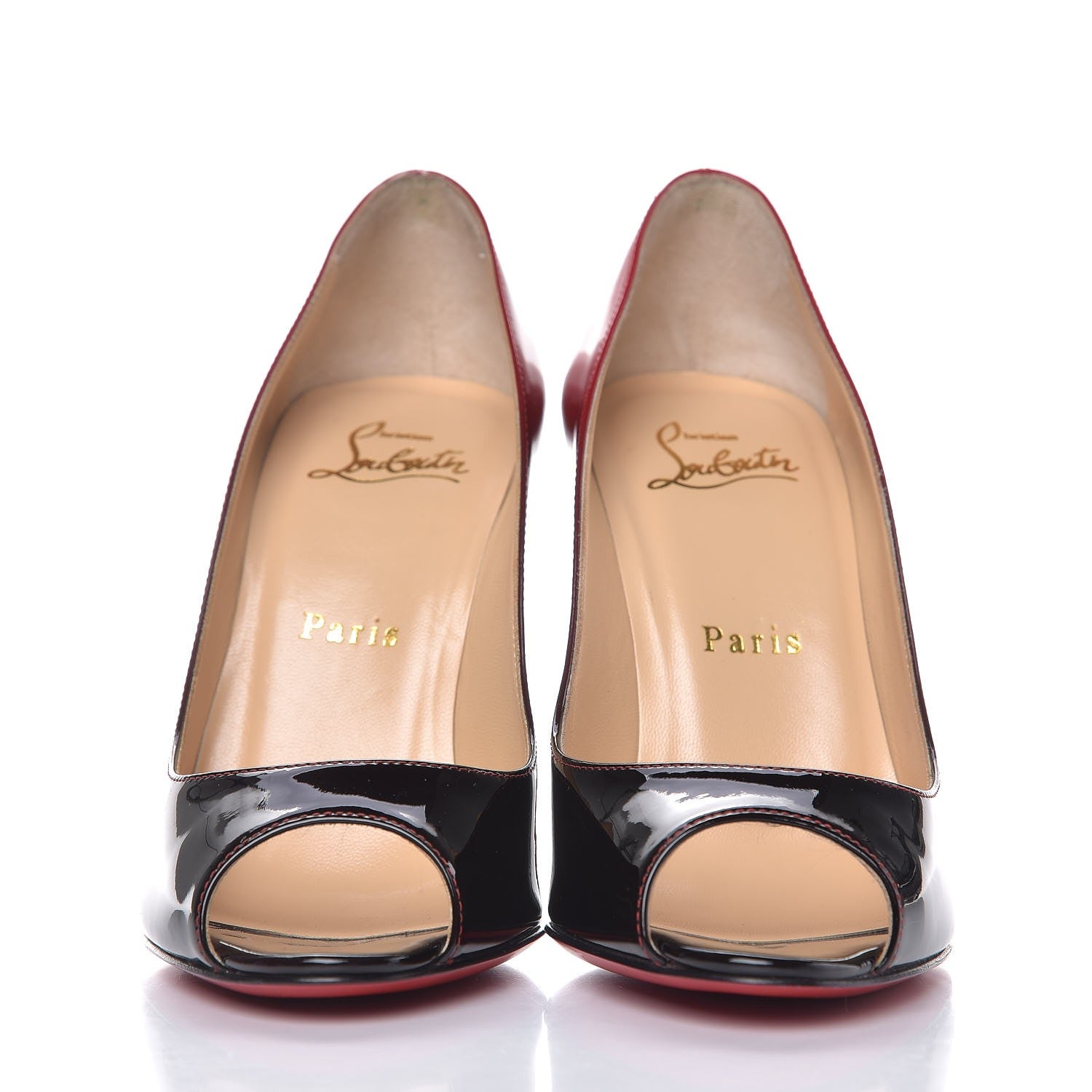 Christian Louboutin Patent Degrade Yootish 100 Pumps 36 Black Red 2 of 9