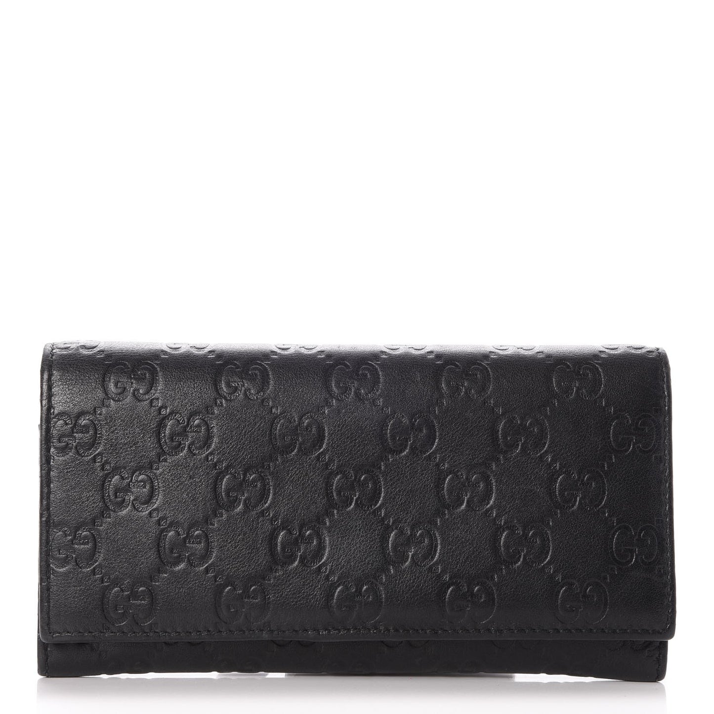 Guccissima Continental Flap Wallet Black