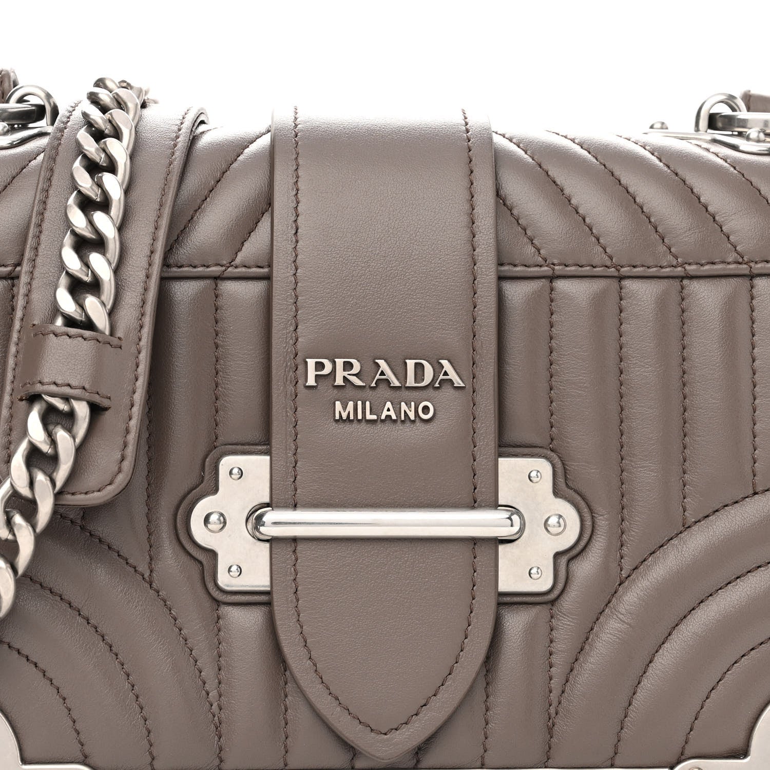 Prada Soft Calfskin Impunture Diagramme Cahier Bag Bambu 7 of 9