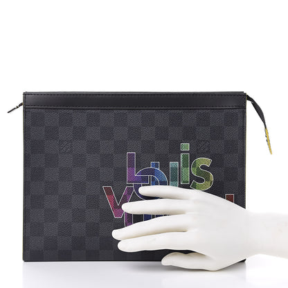 Louis Vuitton Damier Graphite Pochette Voyage MM Yellow 2 of 10