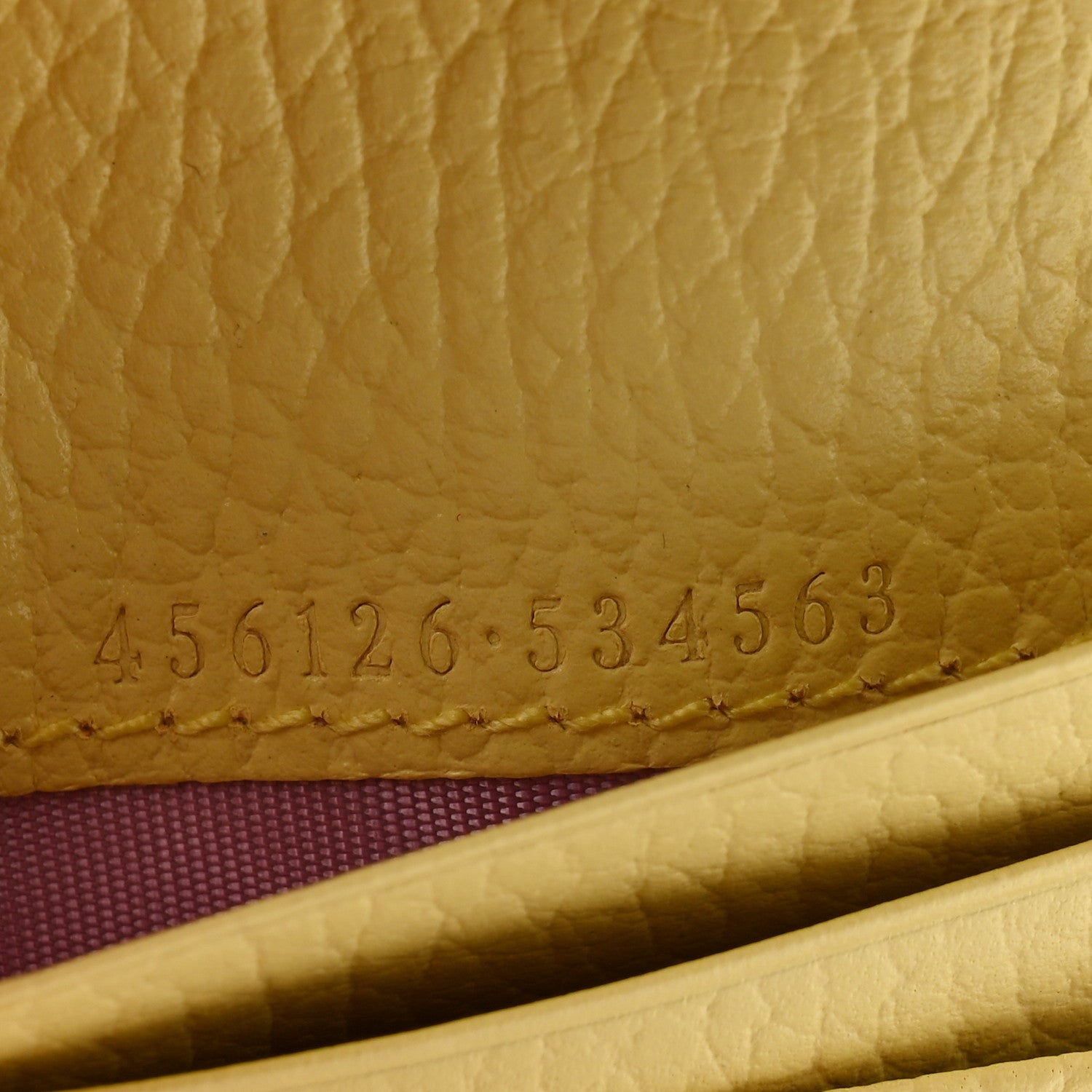 Gucci Dollar Calfskin Bi- Color GG Marmont Card Case Oatmeal Banana 7 of 7
