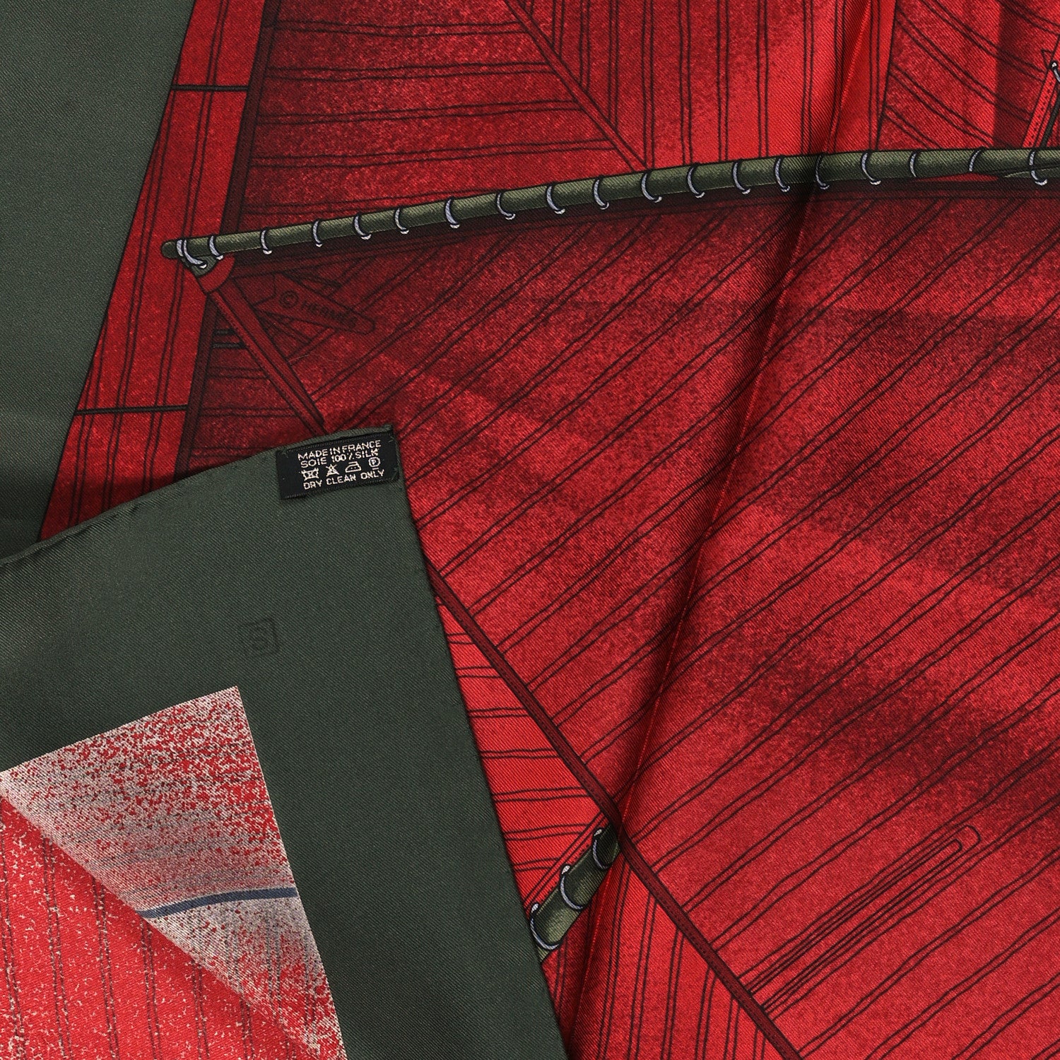 Hermes Silk Vent Portant Scarf 90 Red 3 of 3