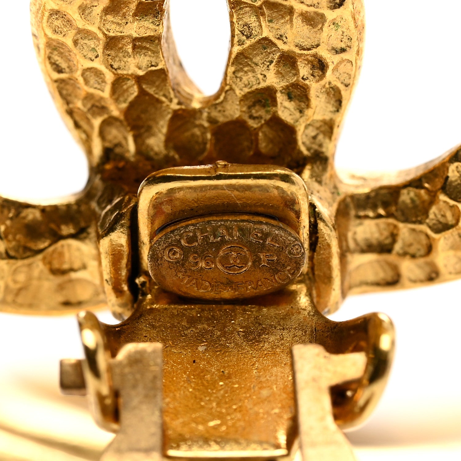 Chanel CC Drop Clip On Earrings Gold 4 of 4