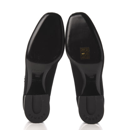 Hermes Knit Calfskin Volver Ankle Boots 36.5.5 Black 5 of 7