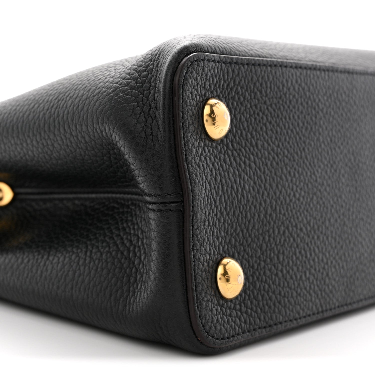 Louis Vuitton Taurillon Capucines MM Black Fuchsia 8 of 10