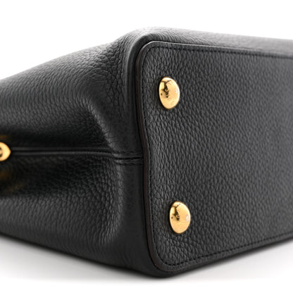 Louis Vuitton Taurillon Capucines MM Black Fuchsia 8 of 10
