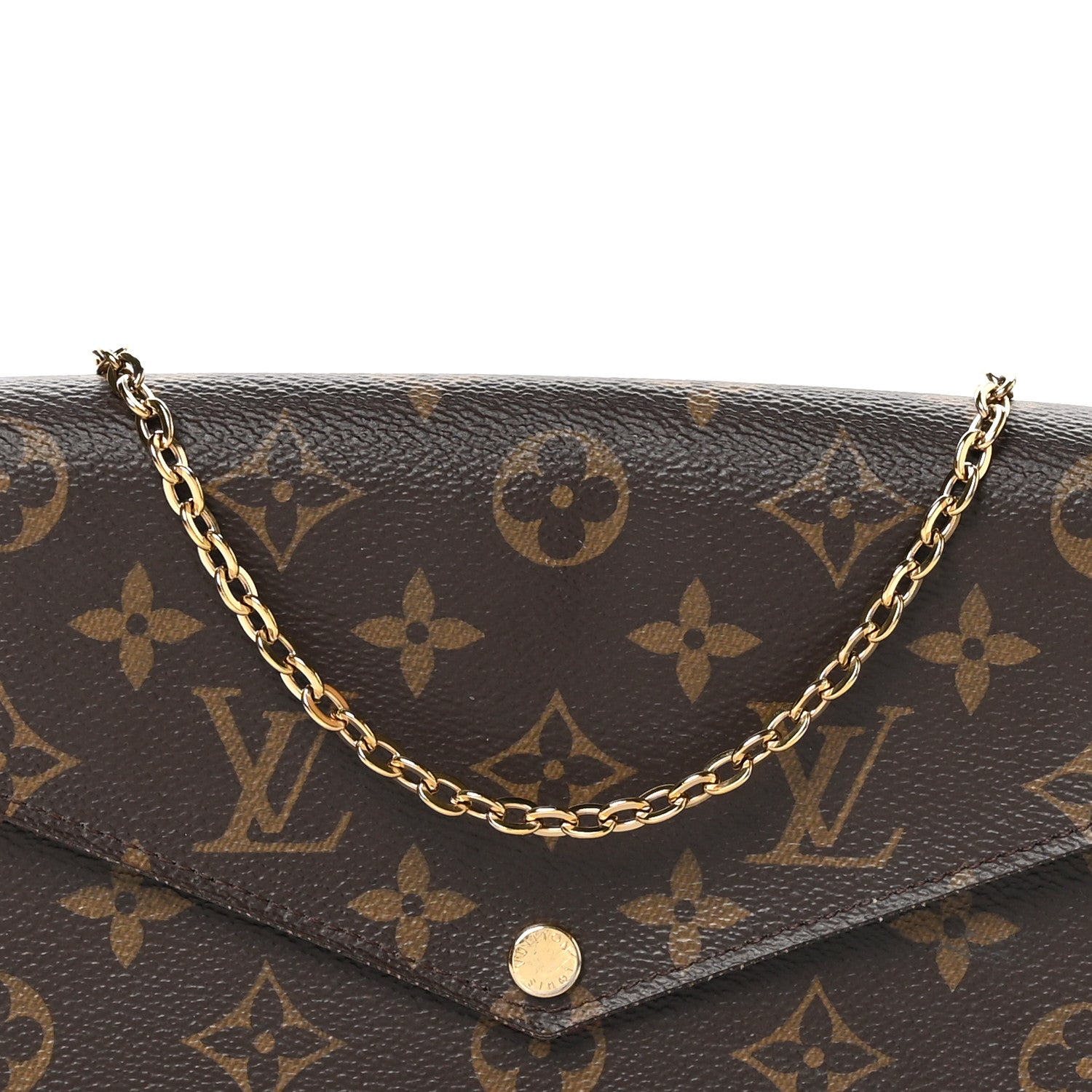 Louis Vuitton Monogram Pochette Felicie Chain Wallet Fuchsia 8 of 10