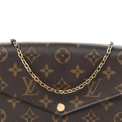 Louis Vuitton Monogram Pochette Felicie Chain Wallet Fuchsia 8 of 10