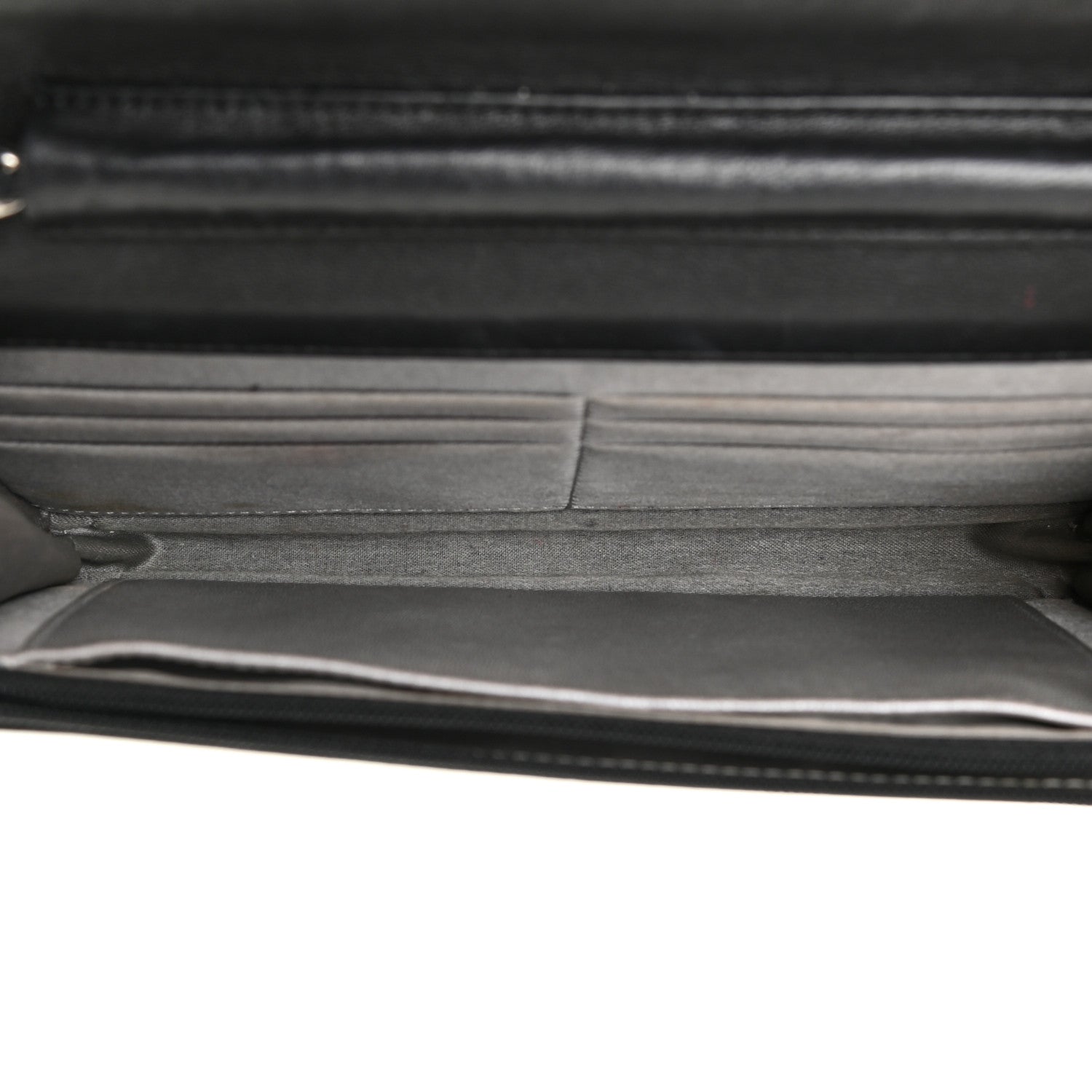Chanel Lambskin Camellia Embossed Wallet on Chain WOC Black 5 of 17