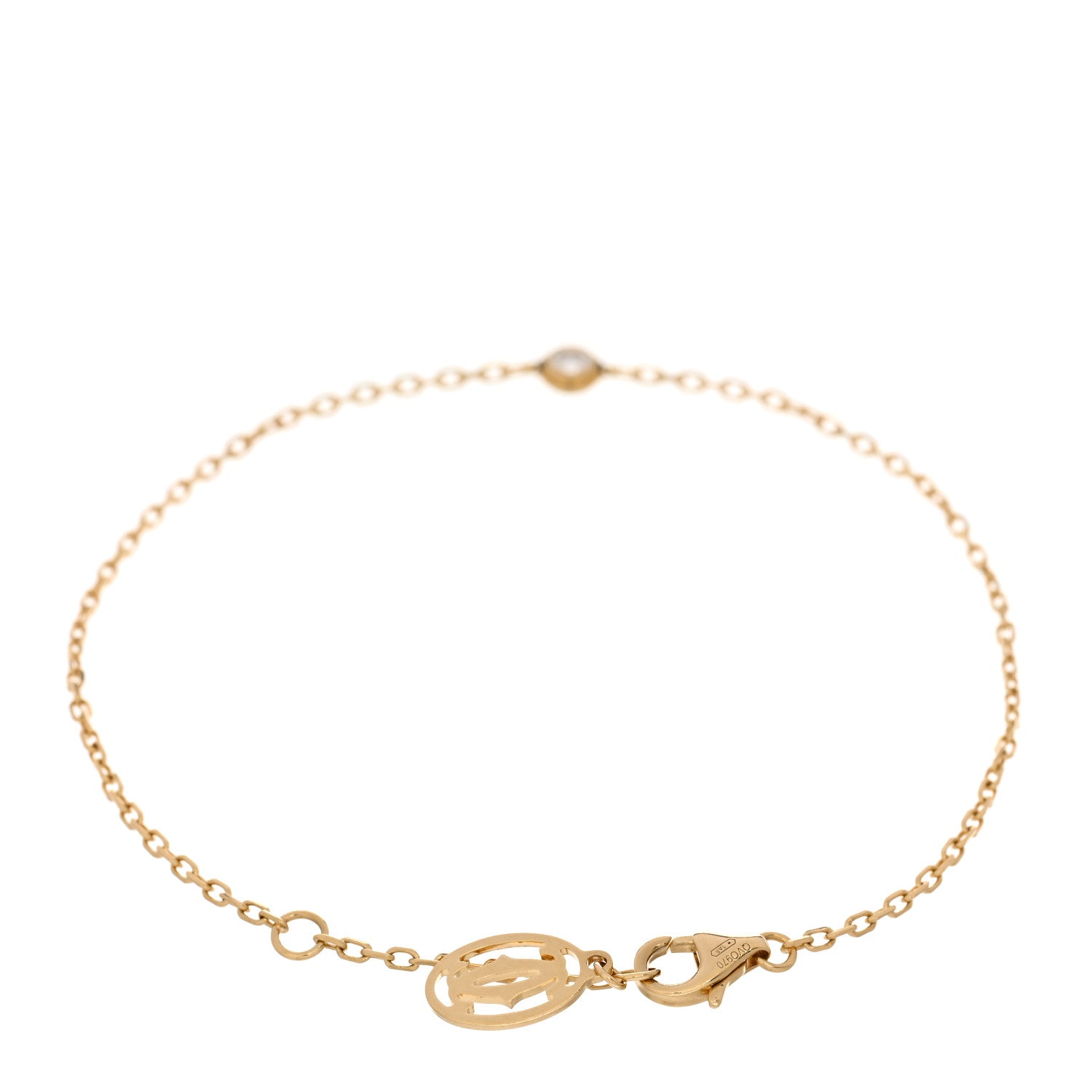 Cartier 18K Yellow Gold Diamond SM D'Amour Bracelet 2 of 3