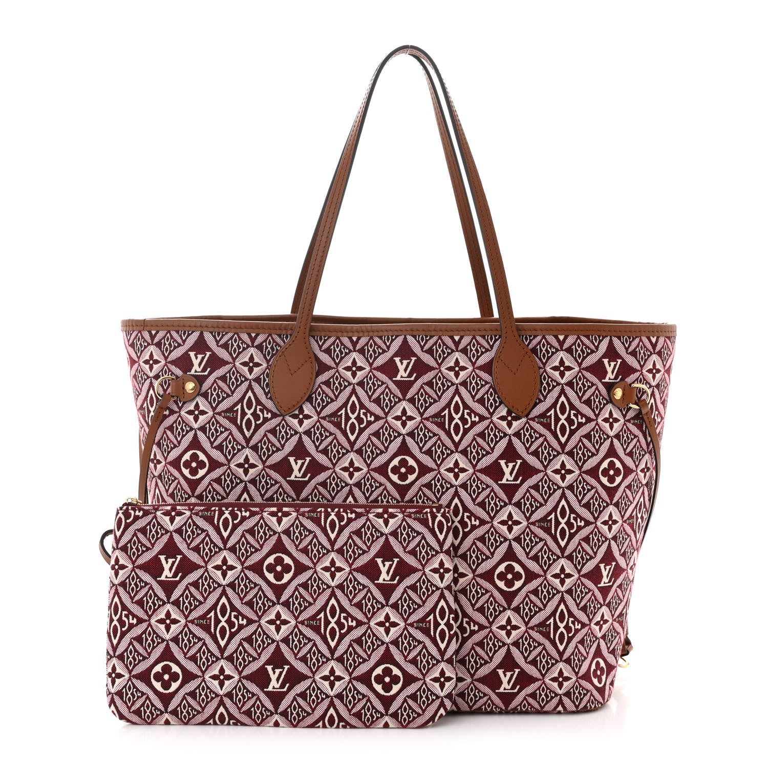 Louis Vuitton Jacquard Since 1854 Neverfull MM Bordeaux 3 of 11