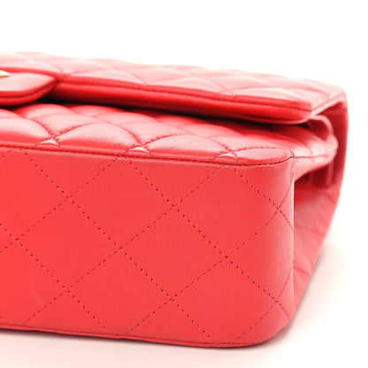 Chanel Lambskin Quilted Medium Double Flap Red 9 of 10