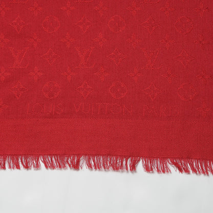Louis Vuitton Silk Wool Monogram Shawl Pomme D'Amour 3 of 5