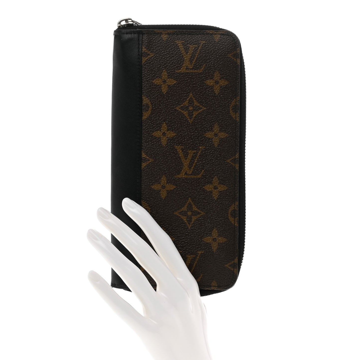 Monogram Macassar Vertical Zippy Wallet