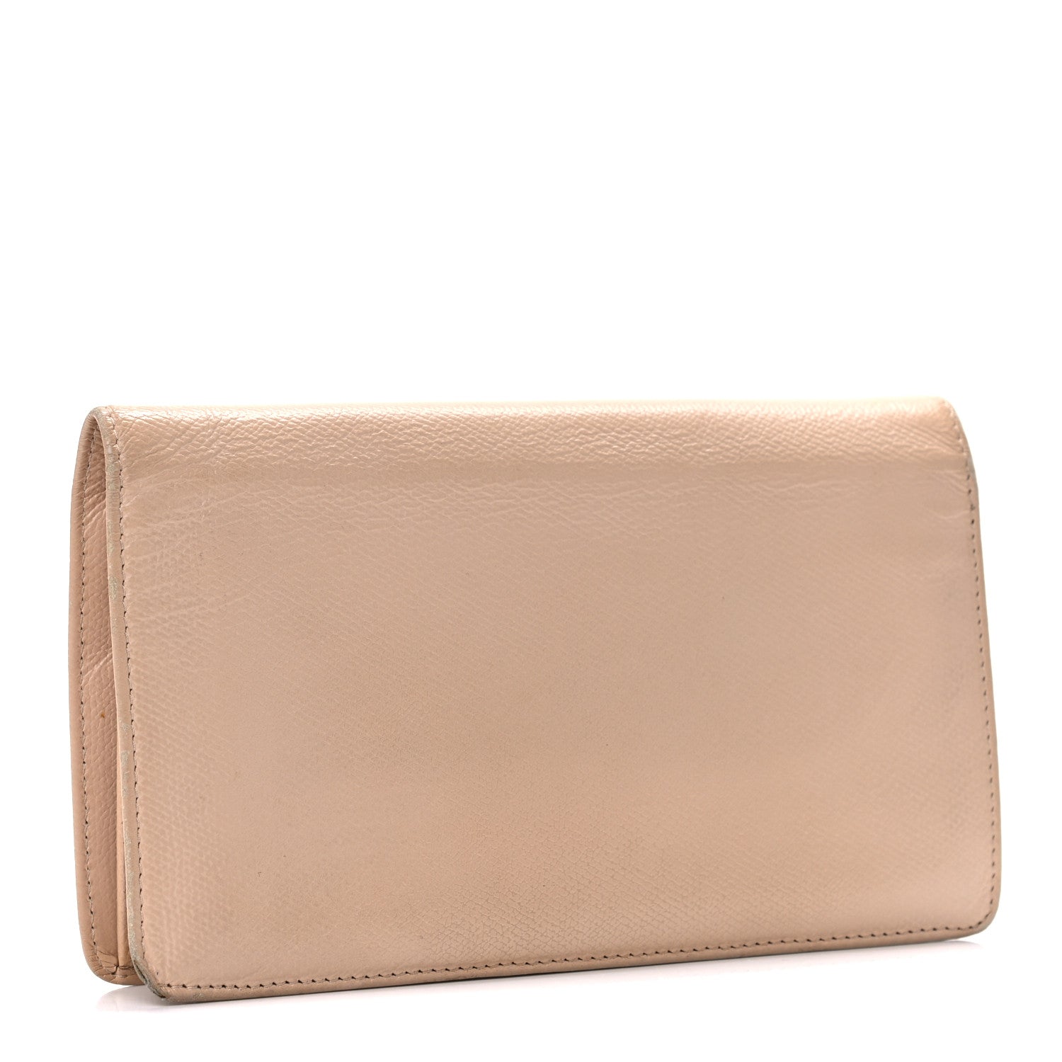 Chanel Grained Calfskin CC Button Yen Wallet Beige 3 of 27