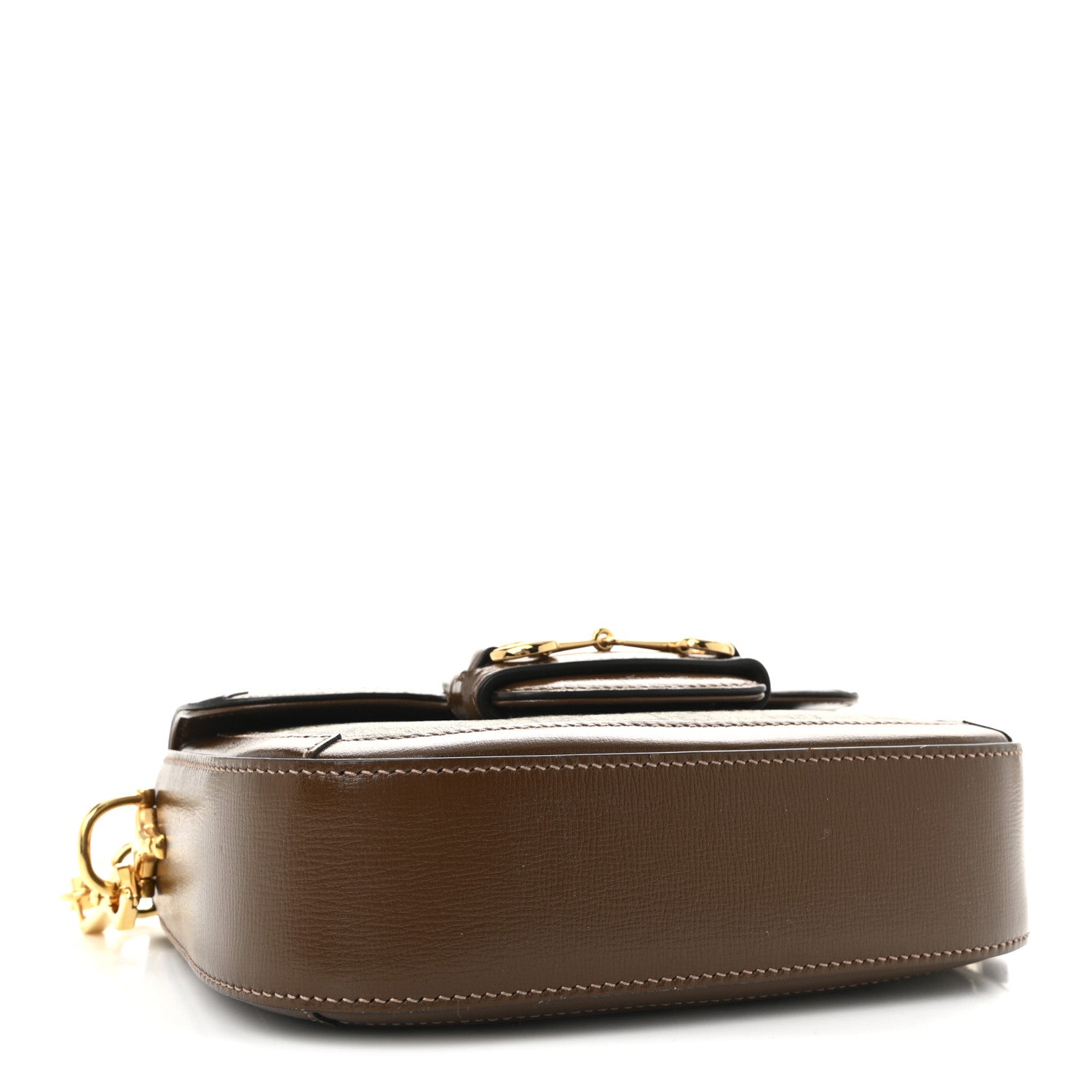 Gucci GG Supreme Monogram Azalea Calfskin Web Mini Horsebit 1955 Shoulder Bag Beige Ebony Brown Sugar 4 of 10