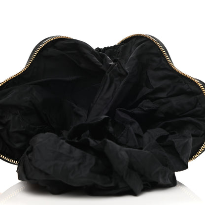 Saint Laurent Calfskin Nylon Heart Foldable Tote Bag Black 8 of 12