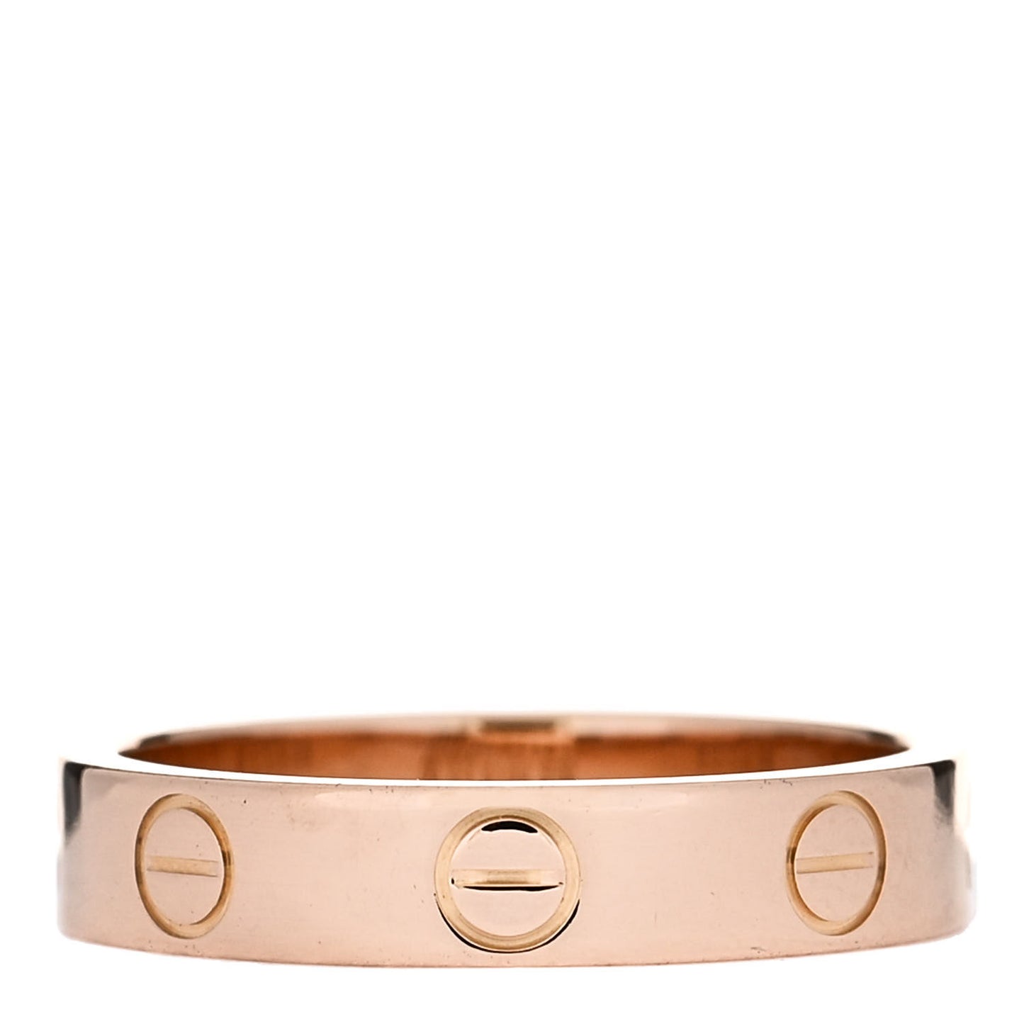 18K Pink Gold 3.5mm LOVE Wedding Band Ring 50 5.5