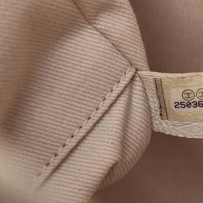 Chanel Canvas Small Deauville Tote Light Beige 7 of 10