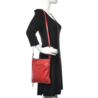 Balenciaga Agneau Classic Hardware Flat Crossbody Rouge Cardinal 2 of 11