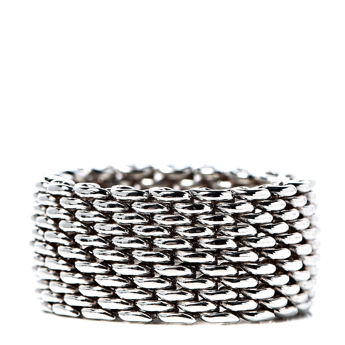 Sterling Silver Mesh Somerset Ring 50 5.5
