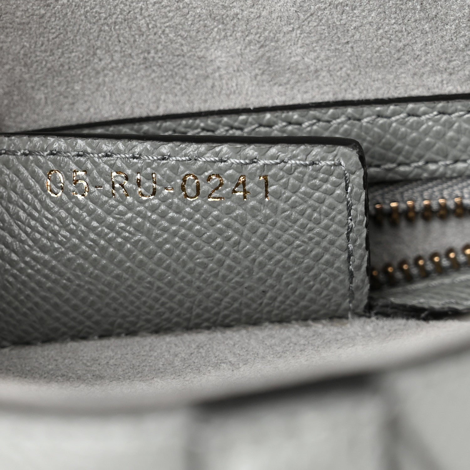 Christian Dior Grained Calfskin Saddle Bag Grey 7 of 10