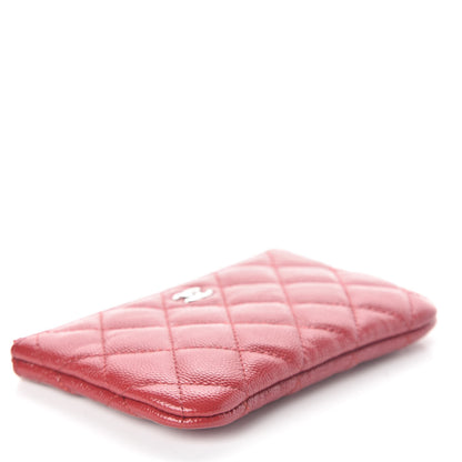 Chanel Caviar Quilted Small Cosmetic Case Dark Red 4 of 8