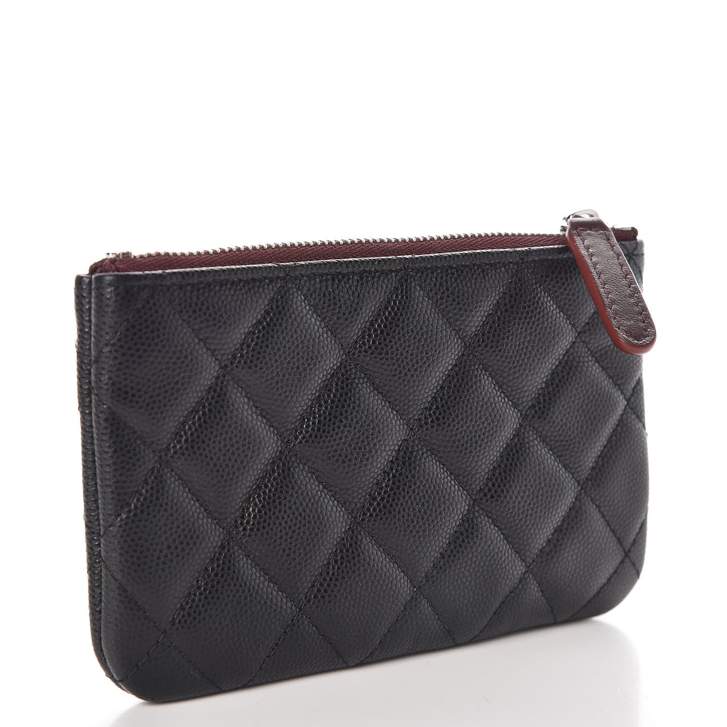 Caviar Quilted Small Cosmetic Case Black
