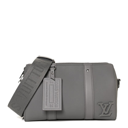 Louis Vuitton Grained Calfskin Aerogram City Keepall Gris 1 of 13