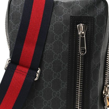Gucci GG Supreme Monogram Web Belt Bag Black Grey 8 of 11