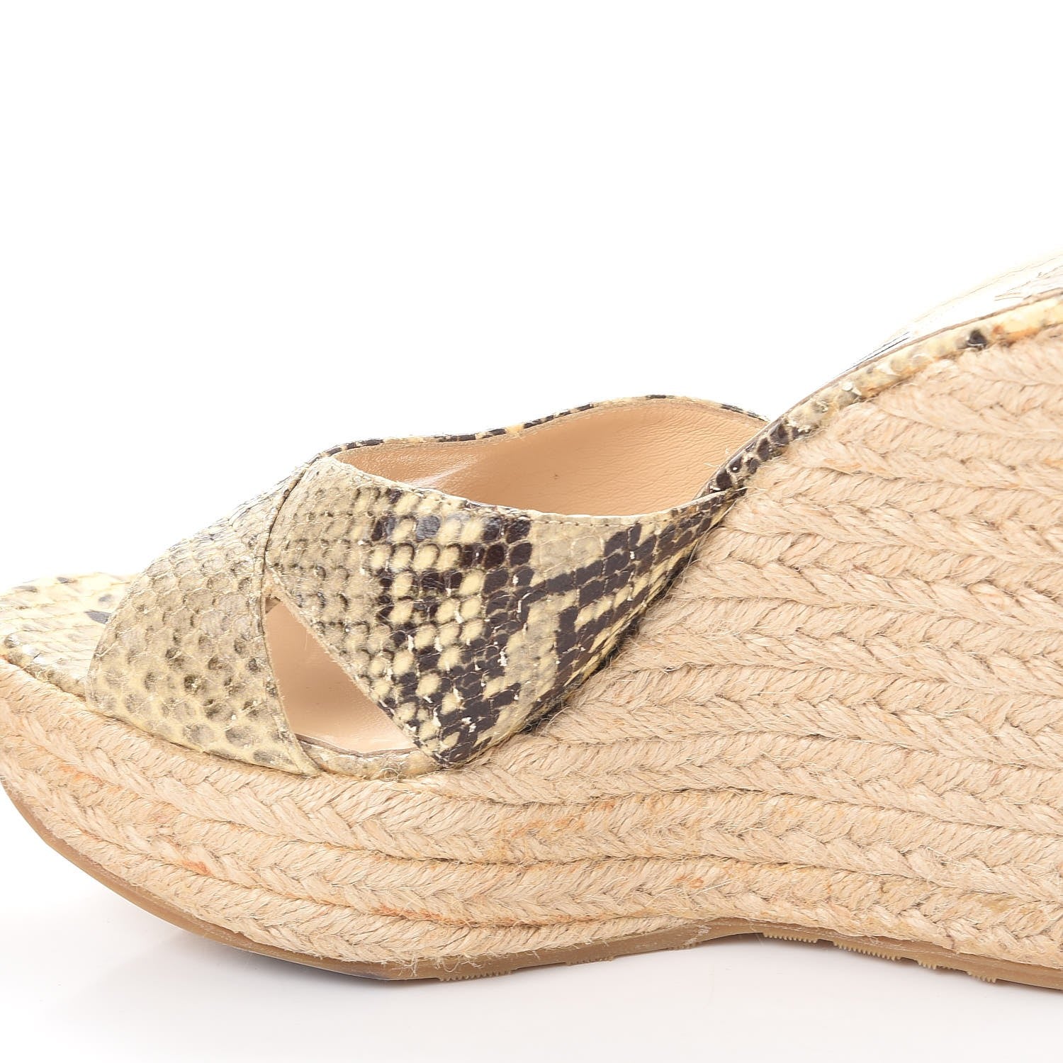 Jimmy Choo Python Phyllis Espadrille Wedges 36 Natural 12 of 14